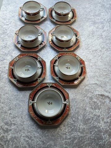 Ancienne Fabrique Royale Limoges - Set soepkommen (14) -