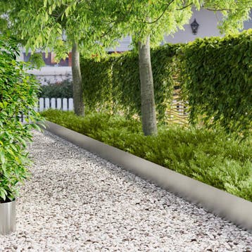vidaXL Gazonrand 20 st 100 x 18 cm Staal zilver, Verzenden, Nieuw