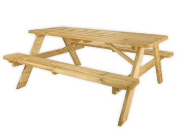 Picknicktafel Oslo 177cm, bouwpakket, Tuin en Terras, Tuinsets en Loungesets, Ophalen of Verzenden, Nieuw
