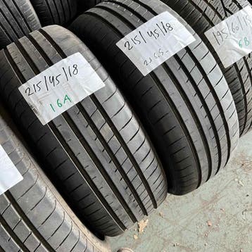 2 x Goodyear Eagle F1 215-45-18 Zomerbanden 6,5mm, 18 inch, Ophalen of Verzenden, Band(en), Personenwagen