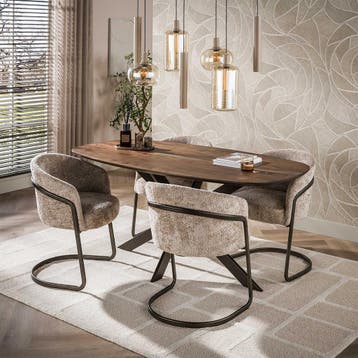 *WOONWINKEL* Ovale Eettafel Acaciahout 150cm, Verzenden, Nieuw