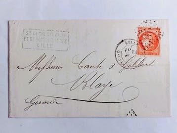 Frankrijk 1871 - 40c rood-oranje of helderrood, uitgifte van, Gestempeld