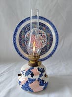 Petroleumlamp - Olielamp - Porselein, Glas, Antiek en Kunst