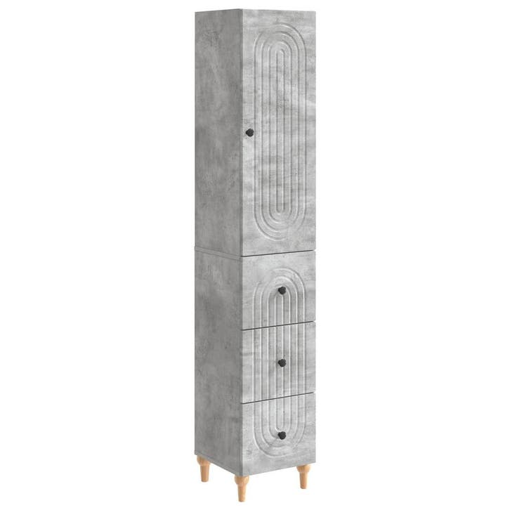 vidaXL Kastenset 2 pcs 33 x 34,5 x 90 cm Bewerkt hout, Huis en Inrichting, Overige Huis en Inrichting, Nieuw, Verzenden