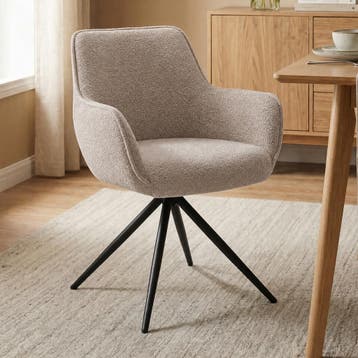 *WOONWINKEL* Tower Living Fondo Boucle Stoel Draaibaar Taupe, Huis en Inrichting, Stoelen, Verzenden, Nieuw