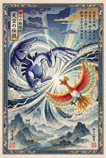 Sato Hageshi - Celestial Clash - Lugia Ho-Oh Pokemon -, Nieuw