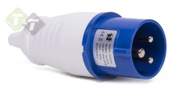 CEE Stekker - 3-pen - 250 Volt - 32 Ampere - CE Keuring - Fl, Ophalen of Verzenden, Nieuw, Universele onderdelen