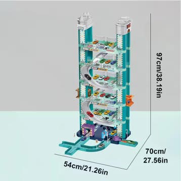 Elektrische Parkeergarage met Lift en Racebaan, Verzenden, Nieuw