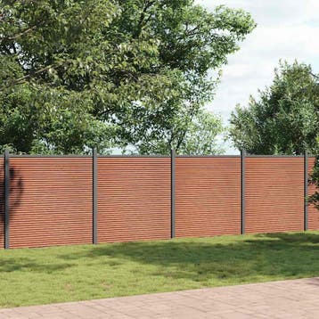 vidaXL Schuttingpaneel 1564x186 cm HKC bruin, Verzenden, Nieuw, Hout