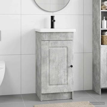 vidaXL Badkamermeubel met Wasbak Betongrijs 42 x 40 x 84,5, Verzenden, Nieuw