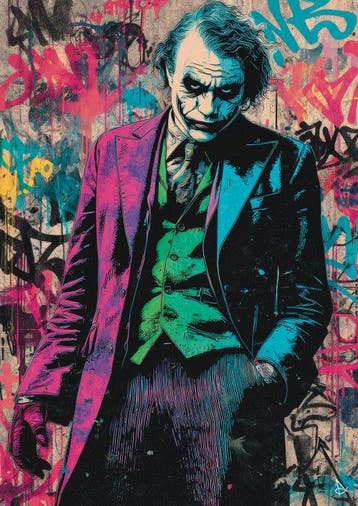 Andrea di Martino (ANDSAL MCMXCI) - Joker Pop Street Art, Nieuw in verpakking
