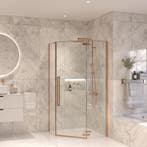 Vijfhoekige Douchecabine Sanivo Vigo 90x90x200 cm Geborsteld, Ophalen of Verzenden, Nieuw, Chroom, Douche