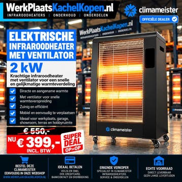 Elektrische infraroodkachel - Zeer effectief - ACTIEPRIJS, Huis en Inrichting, Nieuw, Elektrisch, Vrijstaand, Overige soorten