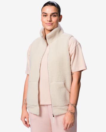 HEMA Dames sherpa bodywarmer creme, Verzenden, Nieuw