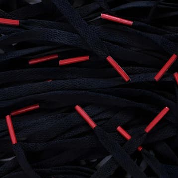 Custom veters - Zwart Rood • 120  cm x 8 mm, Kleding | Heren, Ophalen of Verzenden, Nieuw