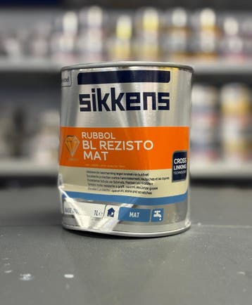 Sikkens BL Rezisto Mat 1L - Lichte Kleuren - beschadigd blik, Minder dan 5 liter, Nieuw, Lak