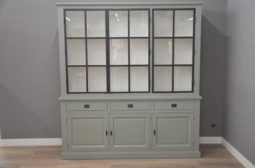 Buffetkast stalen deuren 150-250 cm | Op voorraad, Glas, 200 cm of meer, Nieuw, Ophalen of Verzenden