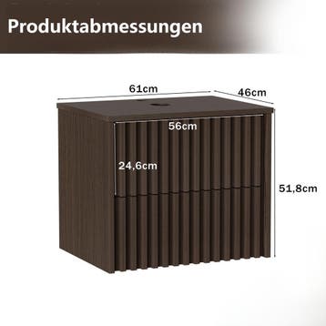 Wastafelkast - Wastafelmeubel - Wastafelonderkast - 61 cm -, Huis en Inrichting, Verzenden, Zo goed als nieuw