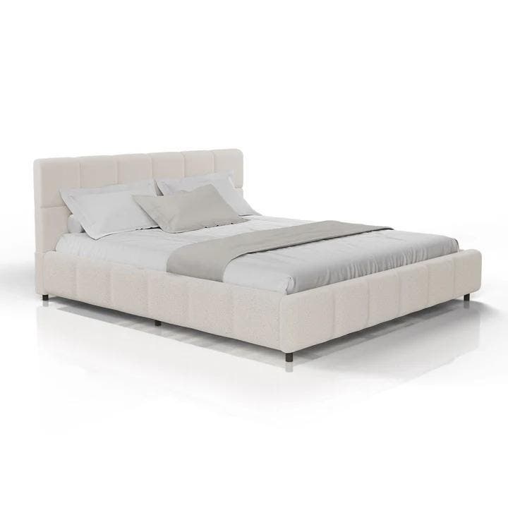Gestoffeerd Bed Florence - 180x200cm - Beige, Huis en Inrichting, Slaapkamer | Bedden, Nieuw, Verzenden
