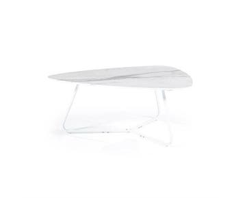 Salontafel Neno 85x95 cm Wit | Eleonora, Ophalen of Verzenden, Nieuw