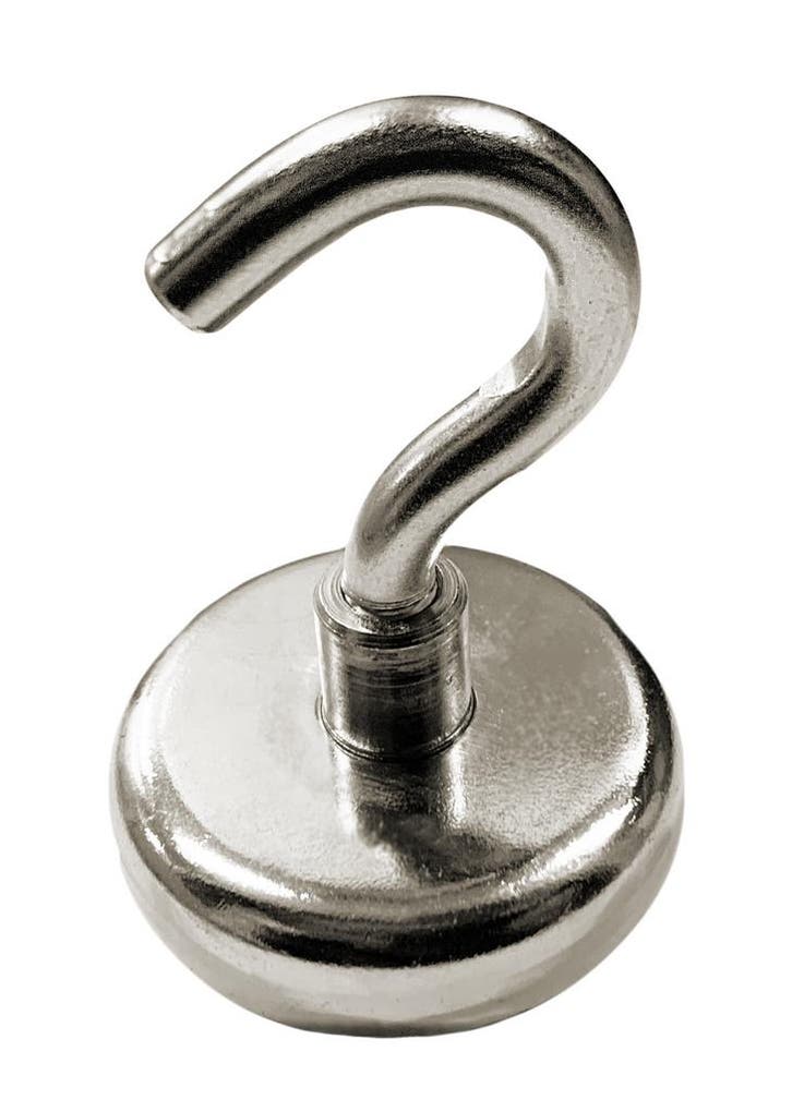 Set van 5 magneethaken, maat 5 (25 mm dia, 8 kg, neodymium), Doe-het-zelf en Verbouw, Gereedschap | Handgereedschap, Nieuw, Ophalen of Verzenden
