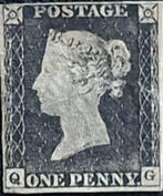 Groot-Brittannië 1840/1840 - Koningin Victoria 1d Zwart. 4, Gestempeld