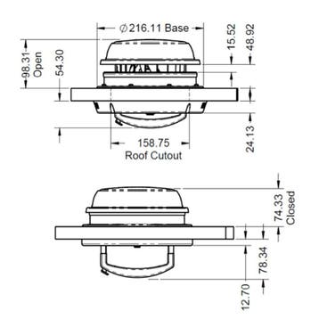 MaxxFan Dome Zwart, Caravans en Kamperen, Ophalen of Verzenden, Nieuw