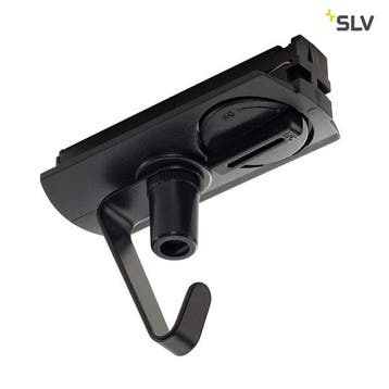SLV 1-Fase-Rail adapter met haak zwart, Verzenden, Nieuw, Overige fittingen