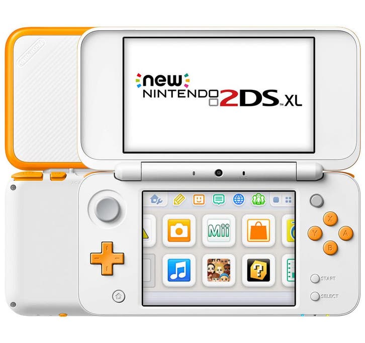 Nintendo New 2DS XL Console - Wit/Oranje, Spelcomputers en Games, Spelcomputers | Nintendo 2DS en 3DS, Zo goed als nieuw, Verzenden