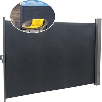 Silvergear Windscherm Uittrekbaar 180 x 300 cm - Antraciet, Caravans en Kamperen, Verzenden, Nieuw