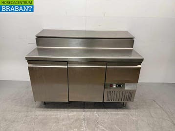 RVS Tecfrigo Saladette Koelwerkbank 2 Deuren 147 cm 230V, Ophalen of Verzenden, Gebruikt