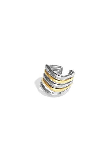Goudlief Ring meerdere lagen bi-color (Statement ringen), Overige materialen, Verzenden, Nieuw, Dame