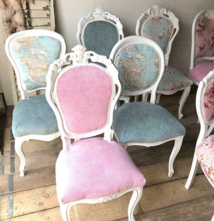 Barok eetkamerstoelen I brocante stoelen I op maat gemaakt, Huis en Inrichting, Stoelen, Vijf, Zes of meer stoelen, Overige kleuren