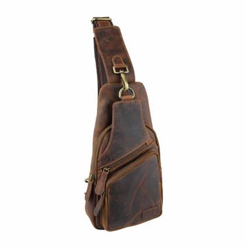 Leren Crossbodytas Herentas - Buffelleer, Nieuw