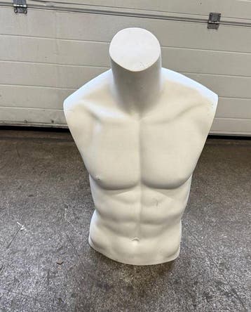 Paspop, Etalagepop Man, B42 x D28 x H68cm, wit, Gebruikt