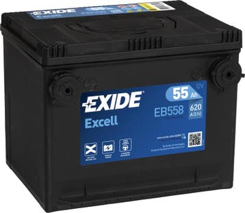 Exide Excell accu | EB558 | 12V 55Ah, Ophalen of Verzenden, Nieuw