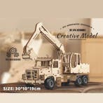 C.M. Kiepwagen met Graafarm 177-delig Houten DIY Modelbouw, Verzenden, Nieuw