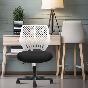 Nieuwe Ergonomische bureaustoel - luxe gevoerd - zwart / wit, Verzenden, Zwart, Nieuw, Bureaustoel
