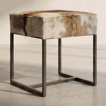 *WOONWINKEL* Kare Design Country Life Vierkante Hocker Geit, Verzenden, Nieuw, Leer