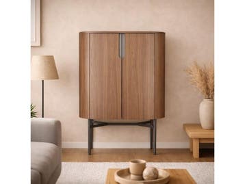 Veiling - Wandkast Walnoot - 130cm - Notenhout bruin - Bronz, Huis en Inrichting, Kasten | Wandmeubels, Nieuw