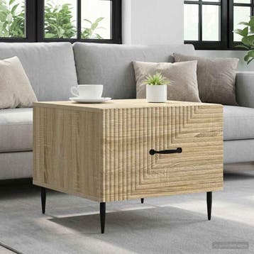 vidaXL Salontafel met lade Sonoma Eiken 49 x 50 x 40 cm, Huis en Inrichting, Verzenden, Nieuw, Overige houtsoorten, 50 tot 100 cm