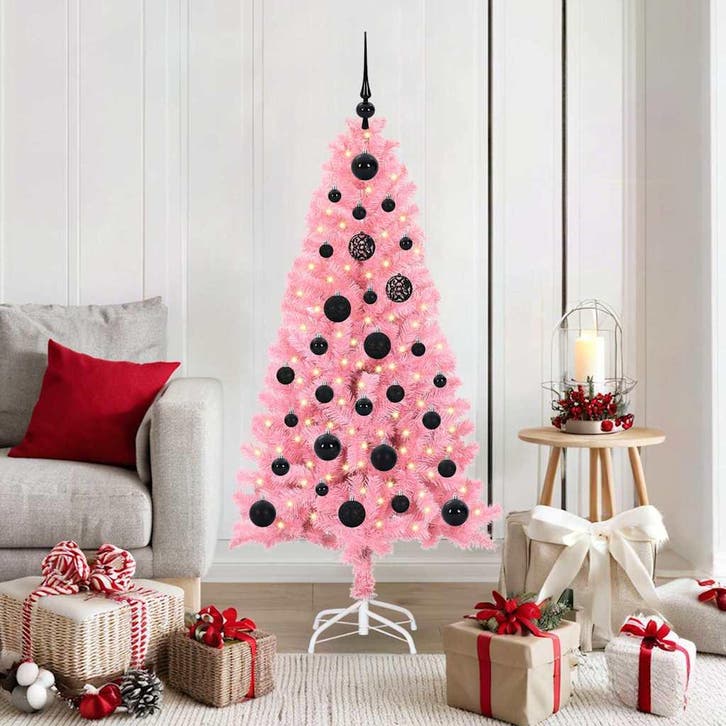 vidaXL Kerstboom Roze 150 cm PVC, Diversen, Kerst, Nieuw, Verzenden