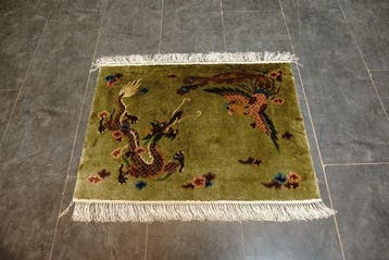 China Draak Zijde - Tapijt - 90 cm - 64 cm, Nieuw