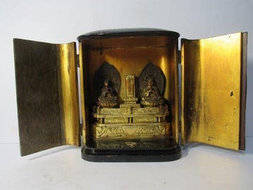 Altaar - Hout - 1950-1960 - Een antieke Japanse boeddhist, Antiek en Kunst