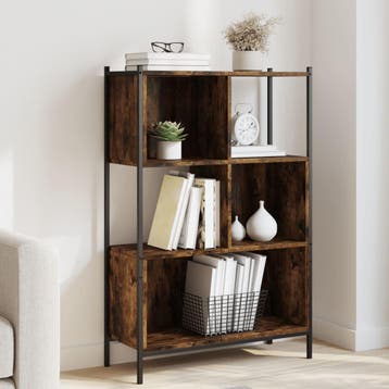 vidaXL Boekenkast 72x28x109 cm bewerkt hout gerookt, Verzenden, Nieuw, Overige houtsoorten