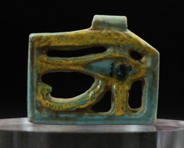 Oud-Egyptisch Faience Nieuwe Koninkrijk Openwerk Wedjat-oog