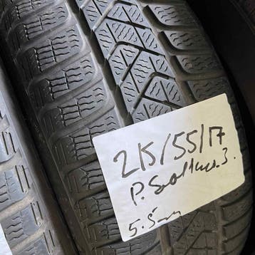 2 x Pirelli Sottozero 3 215-55-17 Winterbanden 5,5mm, 17 inch, Band(en), Personenwagen, Gebruikt
