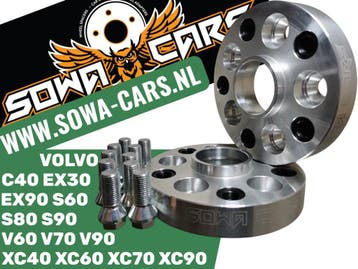 Spoorverbreders Spacers Volvo S60 V60 XC60 5x108 63,4 20mm, Verzenden