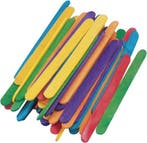 IJsstokjes knutselhoutjes gekleurd 110x11 mm ca. 72 stuks, Ophalen of Verzenden, Nieuw