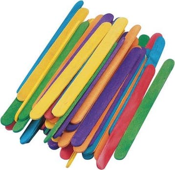 IJsstokjes knutselhoutjes gekleurd 110x11 mm ca. 72 stuks, Ophalen of Verzenden, Nieuw